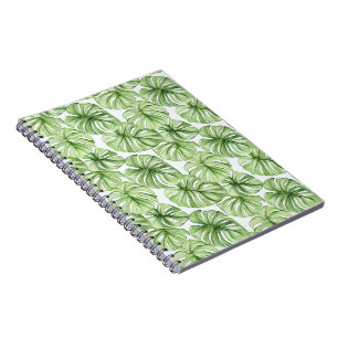 Tropical Green Palm Blätter Notizblock