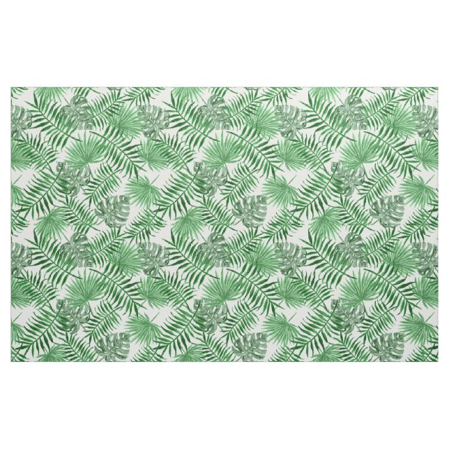 Tropical Green Palm Blätter Sommermuster Stoff (Fat Quarter (45,7 x 55,9 cm))