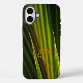 Tropical Green Palm Fronds individuell anpassbar iPhone 16 Plus Hülle