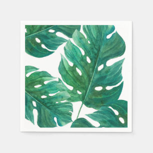 Tropical Green Palm Leaf Hawaiian Summer Wedding Serviette