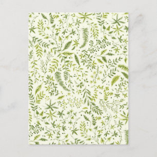 Tropical Green Pattern Postkarte