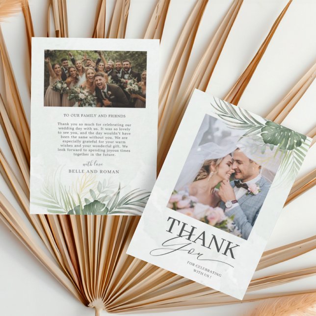 Tropical Green Tropical Danke Hochzeit  (Von Creator hochgeladen)