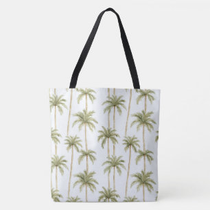 Tropical Green White Palm Trees