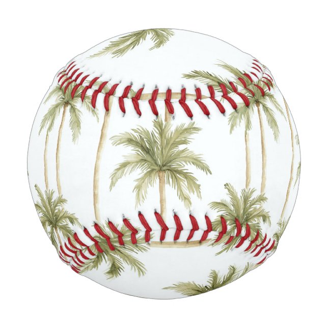 Tropical Green White Palm Trees Baseball (Vorderseite)