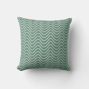 Tropical Green Zickzack Pattern Minimal Zigzag Kissen