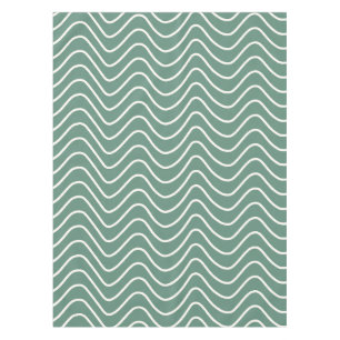 Tropical Green Zickzack Pattern Minimal Zigzag Tischdecke