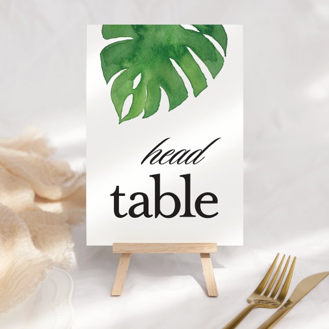 Tropical Greenerity Palm Head Table Tischnummer (Von Creator hochgeladen)