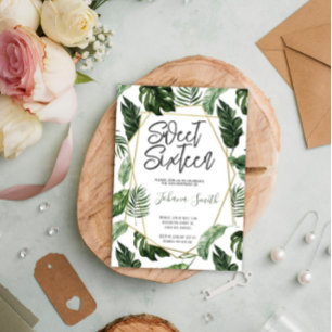 Tropical Greenery 16 . Geburtstag Geburtstag Einladung