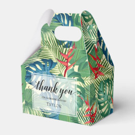 Tropical Greenery Floral Vielen Dank Geschenkschachtel