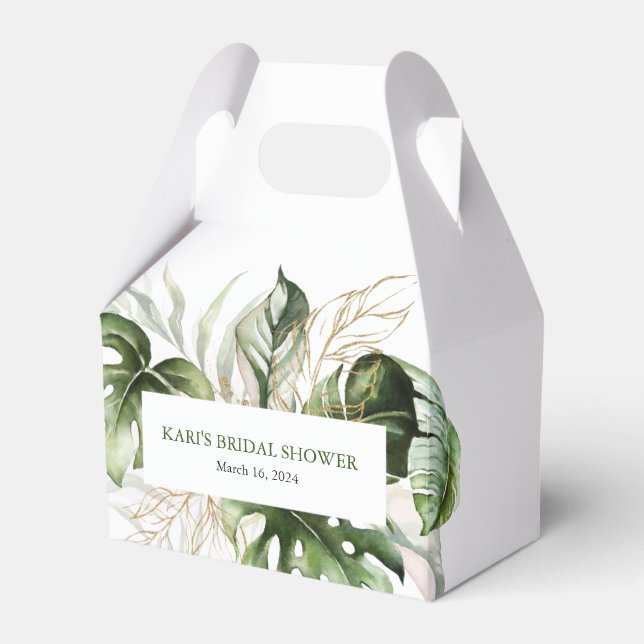 Tropical Greenery Gable Gevor Box Geschenkschachtel (Vorderseite)