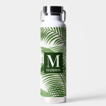 Tropical Greenery Palm Tree Mit Monogramm