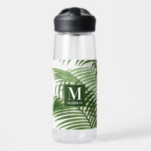 Tropical Greenery Palm Tree Mit Monogramm