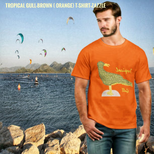 Tropical Gull-Brown T-Shirt