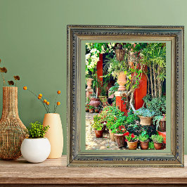 Tropical Hacienda Blume Mexican Garden Poster