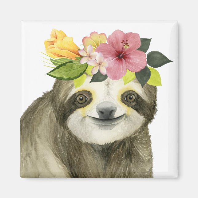 Tropical Halo | Sweet Sloth Magnet (Vorne)