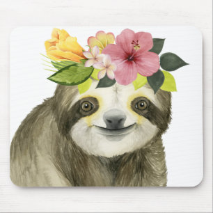 Tropical Halo   Sweet Sloth Mousepad