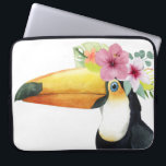 Tropical Halo - Toucan Laptopschutzhülle<br><div class="desc">Tropical Halo III" von Grace Popp. Enthält einen Toucan-Vogel mit Blume.</div>
