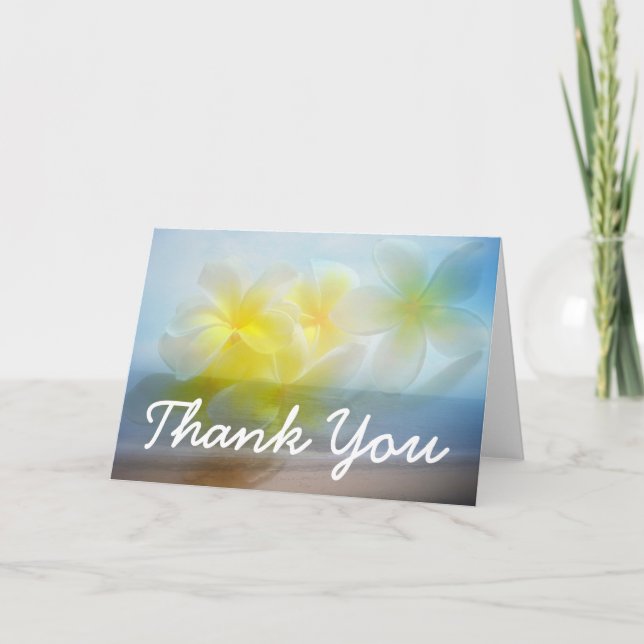 Tropical Haven Wedding Dankeskarte (Vorderseite)