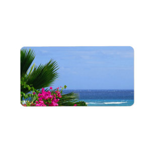 Tropical Hawaii Adressaufkleber