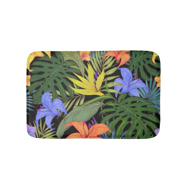 Tropical Hawaii Aloha Blume Graphic Badematte (Vorderseite)