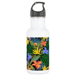 Tropical Hawaii Aloha Blume Graphic Edelstahlflasche