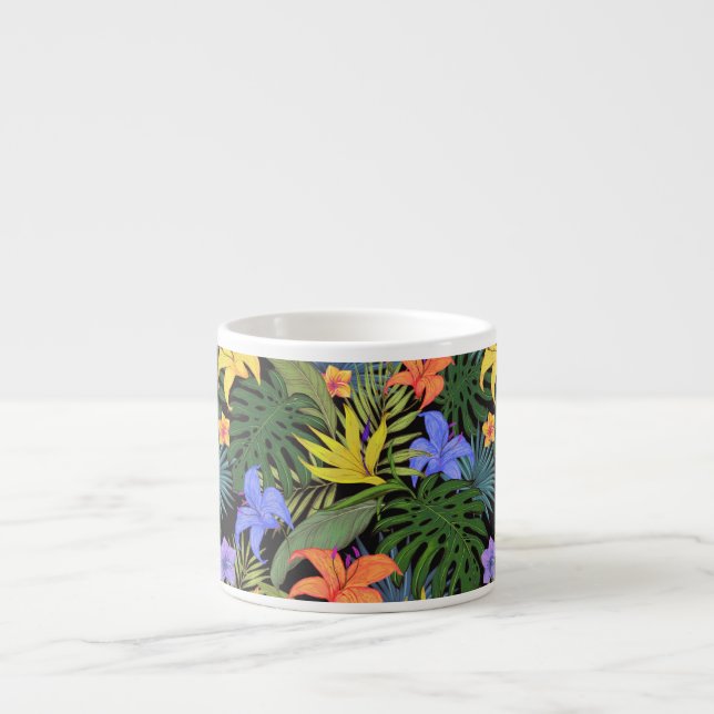 Tropical Hawaii Aloha Blume Graphic Espressotasse (Vorderseite)