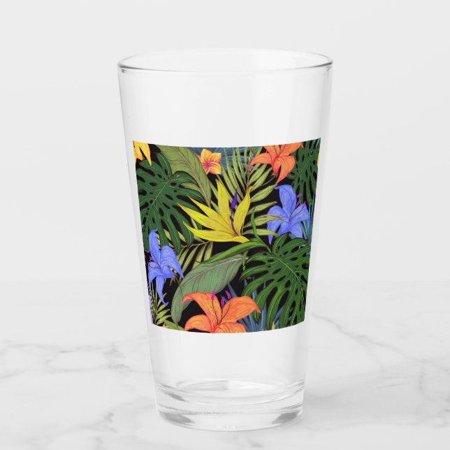 Tropical Hawaii Aloha Blume Graphic Glas (Vorderseite)