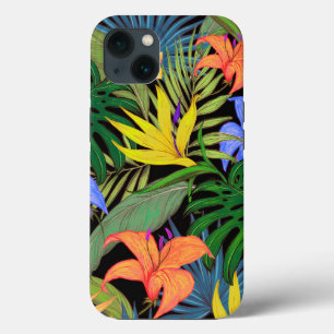 Tropical Hawaii Aloha Blume Graphic iPhone 13 Hülle