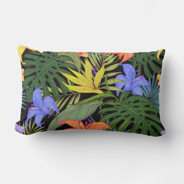 Tropical Hawaii Aloha Blume Graphic Lendenkissen (Vorderseite)