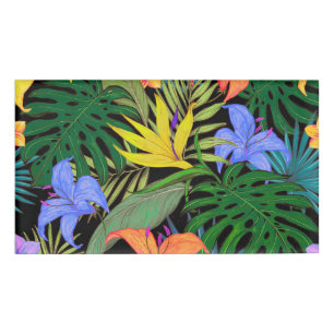 Tropical Hawaii Aloha Blume Graphic Namenschild