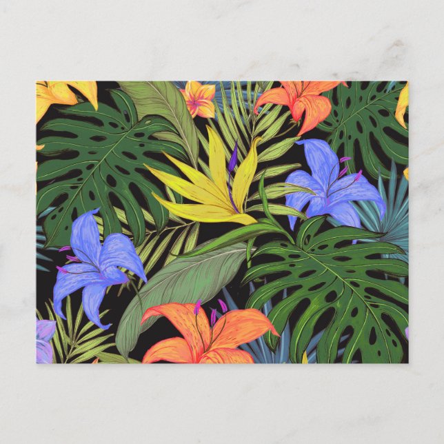 Tropical Hawaii Aloha Blume Graphic Postkarte (Vorderseite)