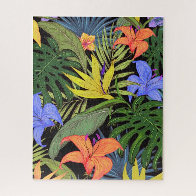 Tropical Hawaii Aloha Blume Graphic Puzzle (Vertikal)