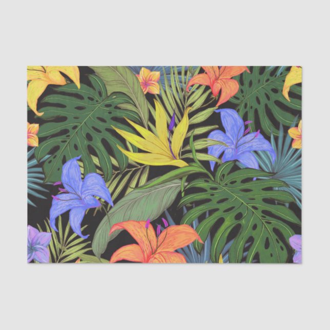 Tropical Hawaii Aloha Blume Graphic Seidenpapier (Vorderseite)