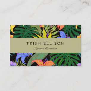 Tropical Hawaii Aloha Blume Graphic Visitenkarte