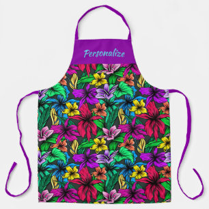 Tropical Hawaii Hibiskus Blume Blumendesign Schürze
