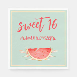 Tropical Hawaiian 16. Geburtstag Serviette