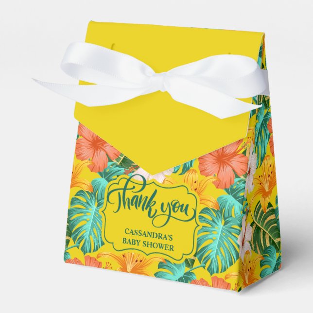 Tropical Hawaiian Aloha Baby Showbox Geschenkschachtel (Vorderseite)