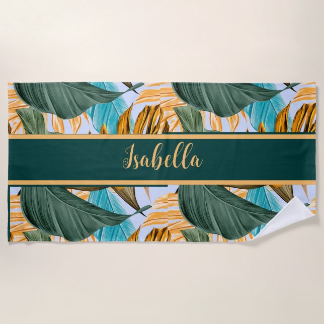 Tropical Hawaiian Beach Towel Strandtuch (Vorderseite)