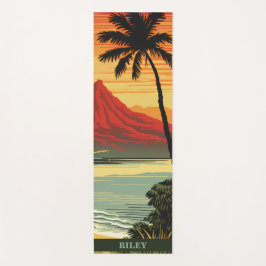 Tropical Hawaiian Beach und Palm Tree Yoga Mat Yogamatte