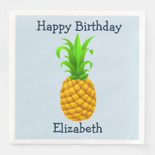Tropical Hawaiian Birthday Luau Napkins Serviette