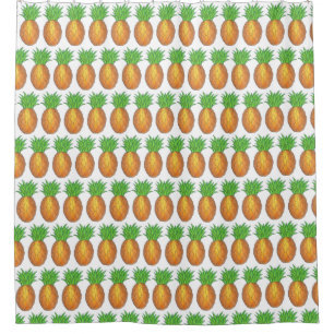 Tropical Hawaiian Island Ananas Beach Print Duschvorhang