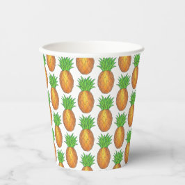 Tropical Hawaiian Island Ananas Beach Print Pappbecher