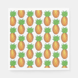 Tropical Hawaiian Island Ananas Beach Print Serviette