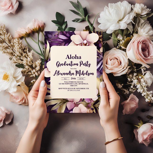 Tropical Hawaiian Luau Graduation Party Einladung (Von Creator hochgeladen)