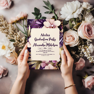 Tropical Hawaiian Luau Graduation Party Einladung