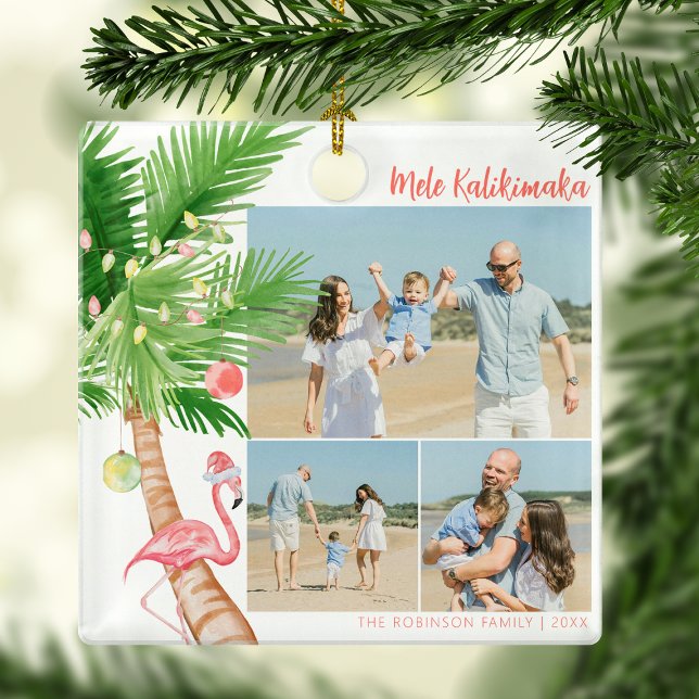 Tropical Hawaiian Mele Kalikimaka Weihnachten Ornament Aus Metall (Von Creator hochgeladen)