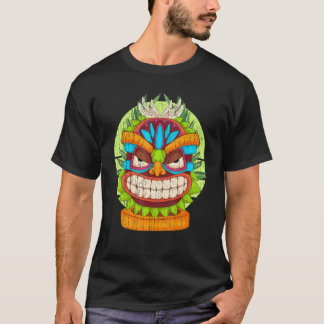 Tropical Hawaiian Tiki Maske Polynesisches Luau Pa T-Shirt
