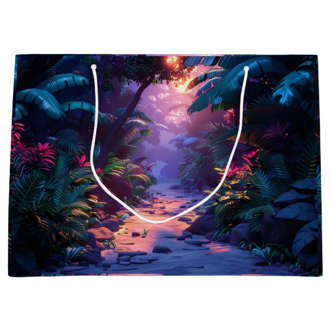 Tropical Hawaiian Walking Path Große Geschenktüte (Vorderseite)