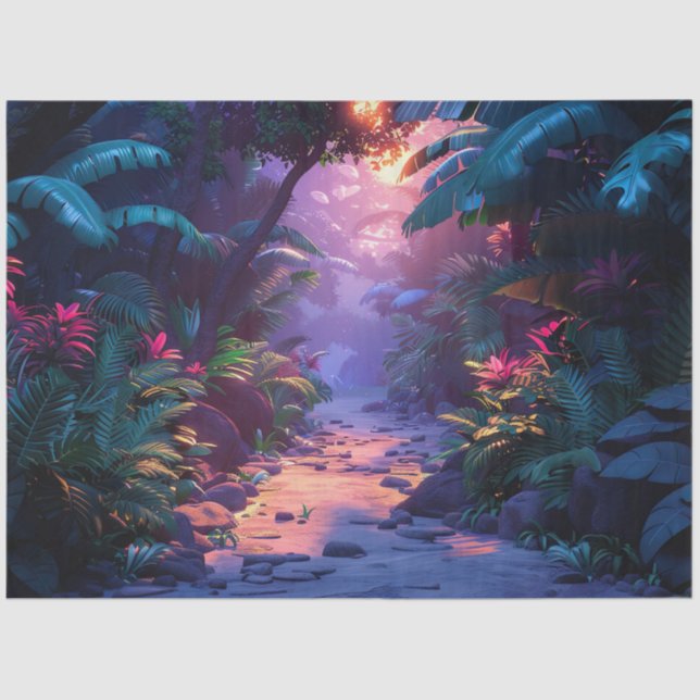 Tropical Hawaiian Walking Path  Seidenpapier (Vorderseite)