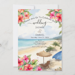 Tropical Hibiscus Island Einladung
